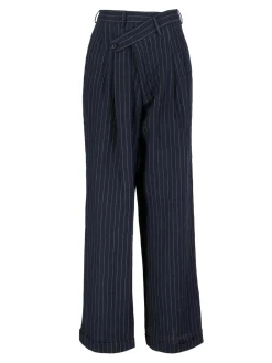 Leinenhose Marineblau