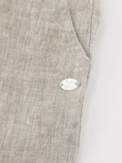 Leinenhose mit Gürtel Khaki