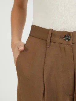 Leinenhose 'Rubino' Braun