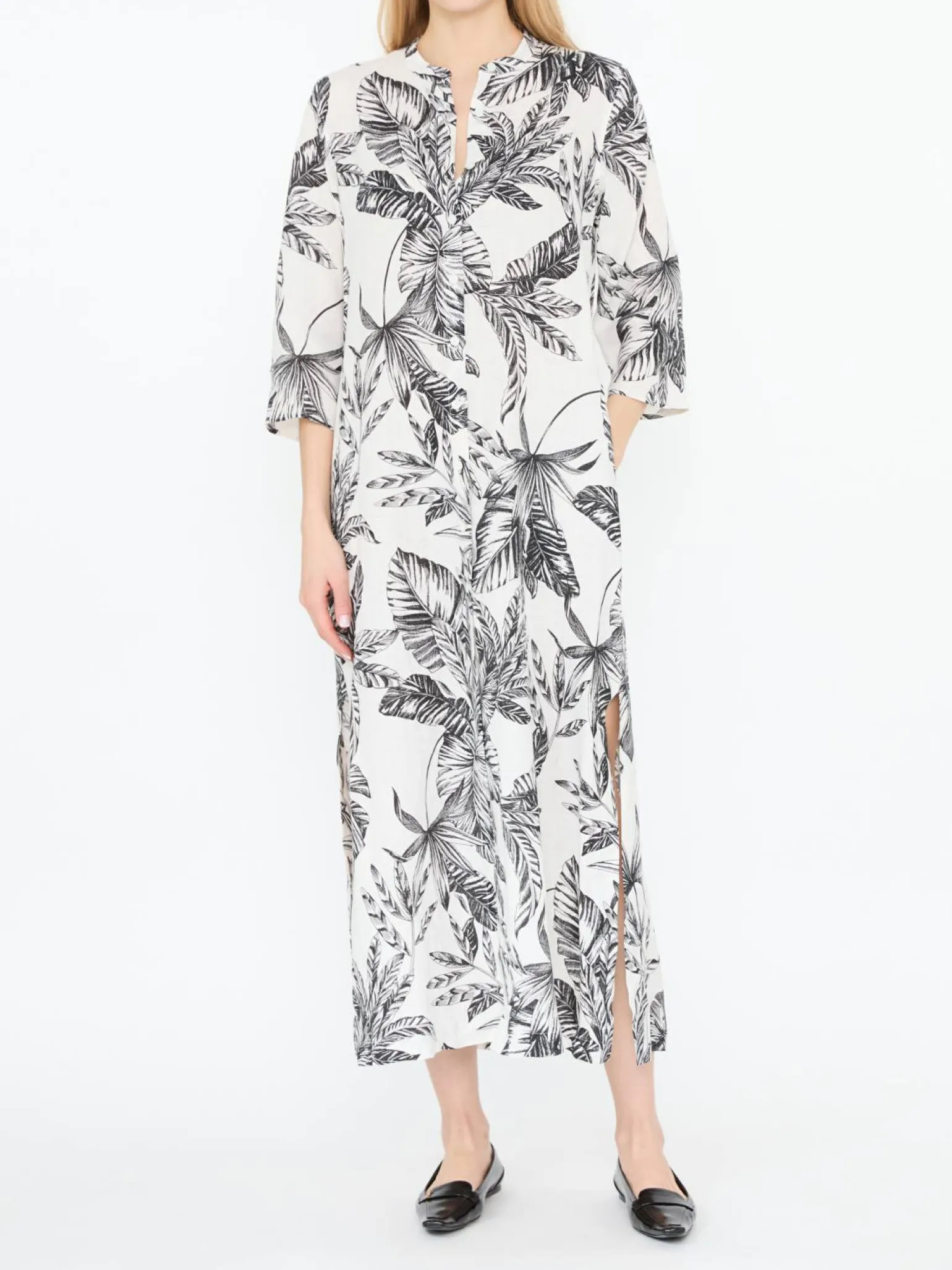 Leinenkleid Schwarz