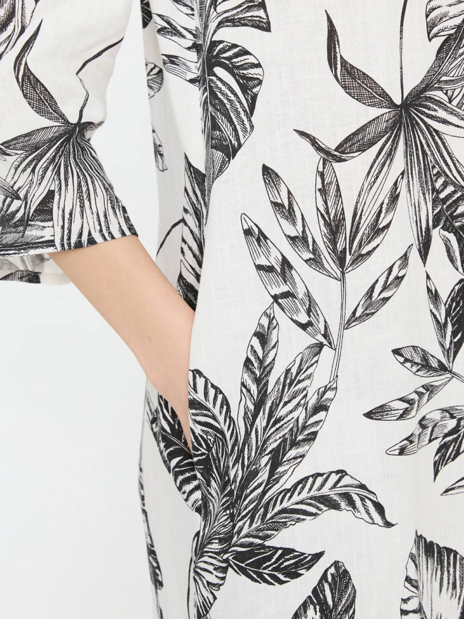 Leinenkleid Schwarz