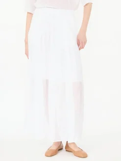 Leinenrock 'Florie' Off White