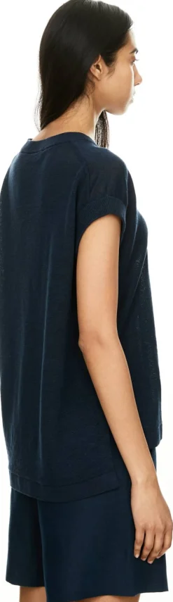 Leinenshirt 'Ghianda' Marineblau