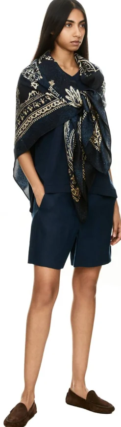 Leinenshirt 'Ghianda' Marineblau