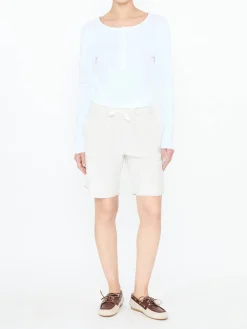 Leinenshorts Hellgrau