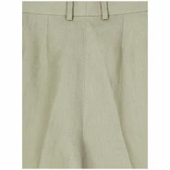 Leinenshorts in Grün
