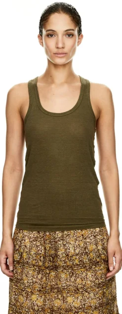 Leinentop 'Thea' Khaki