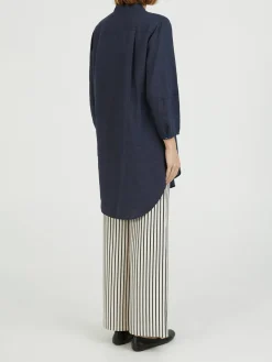 Leinentunika Marineblau
