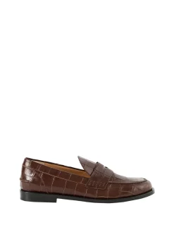 Loafer aus Leder Dunkelbraun