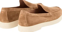 Loafer aus Veloursleder Hellbraun