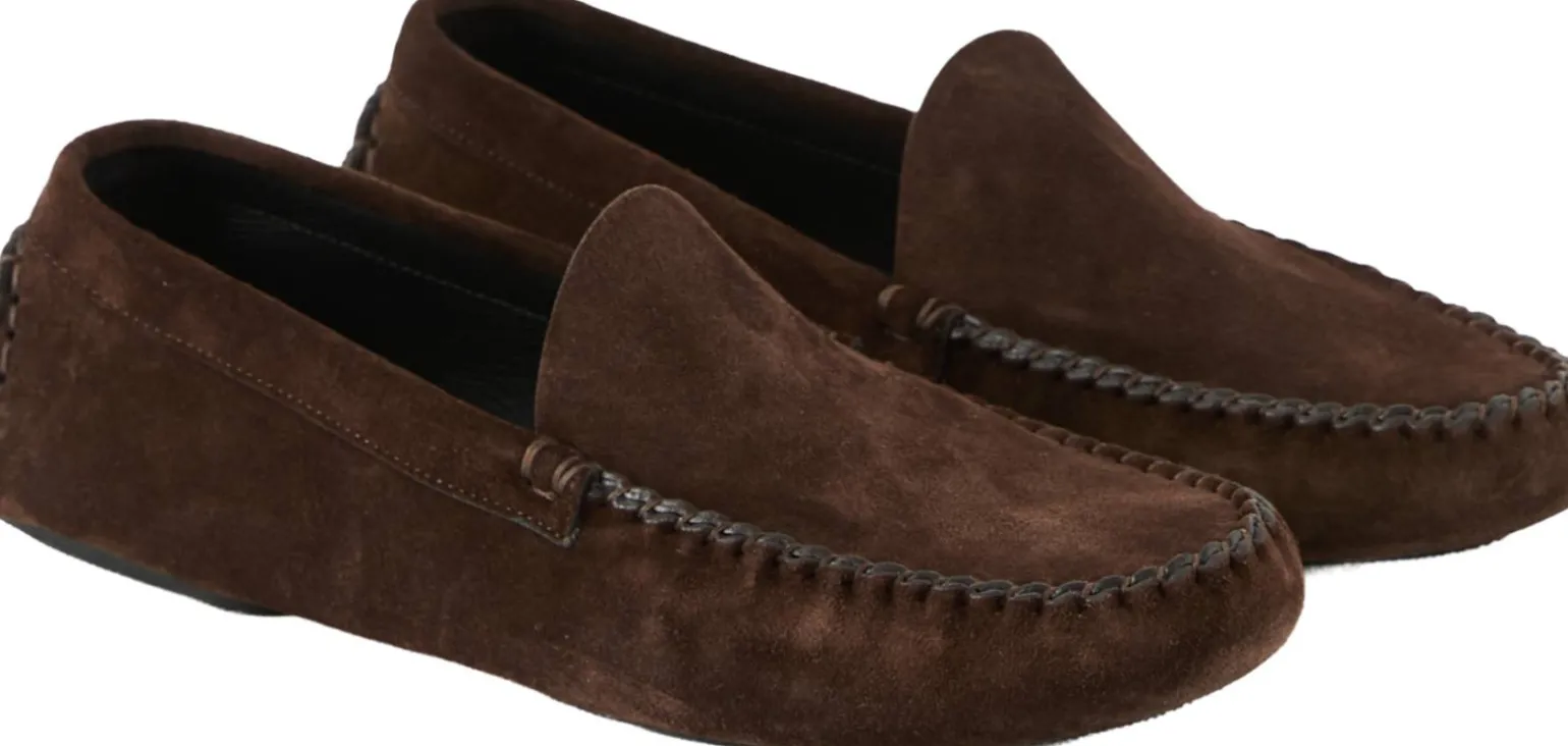 Loafer 'Lucca' aus Veloursleder Dunkelbraun