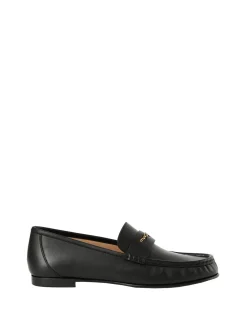 Loafer mit Ketten-Detail Schwarz