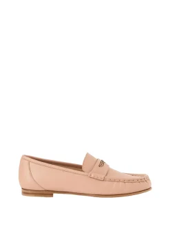 Loafer mit Ketten-Detail Tan Rosé