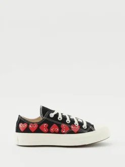 Low Top Chucks 'Play Converse Heart' Schwarz