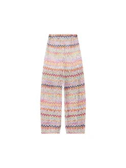 Lurex-Hose mit Zickzackmuster