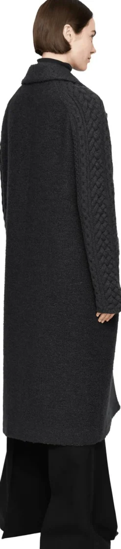 Mantel 'Charles' aus Cashmere-Bouclé Anthrazit