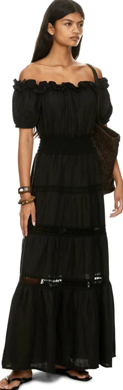 Maxikleid 'Angara' aus Leinen Schwarz