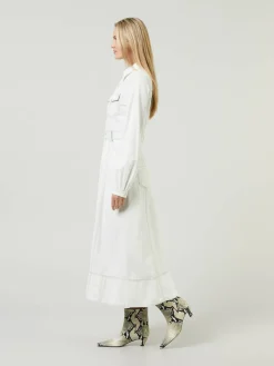 Maxikleid aus Denim Eisblau