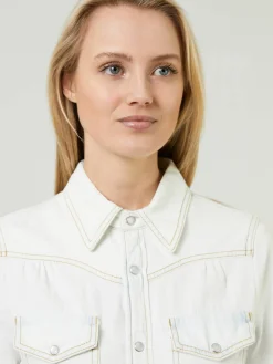 Maxikleid aus Denim Eisblau