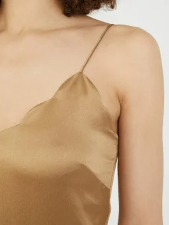 Maxikleid aus Seide 'Chloé x Atelier Jolie' Safari Khaki