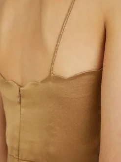 Maxikleid aus Seide 'Chloé x Atelier Jolie' Safari Khaki