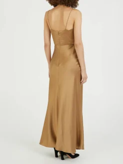 Maxikleid aus Seide 'Chloé x Atelier Jolie' Safari Khaki