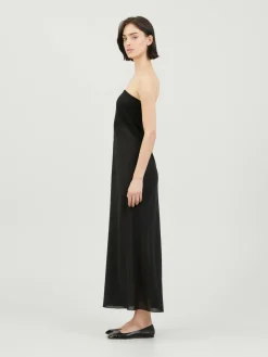 Maxikleid aus Wolle 'Penna' Schwarz