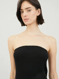Maxikleid aus Wolle 'Penna' Schwarz