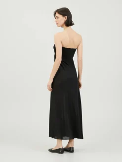 Maxikleid aus Wolle 'Penna' Schwarz