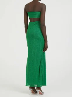 Maxikleid 'Mambo Glossy' Grün