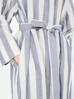 Maxikleid 'Rima' Blau/Weiß