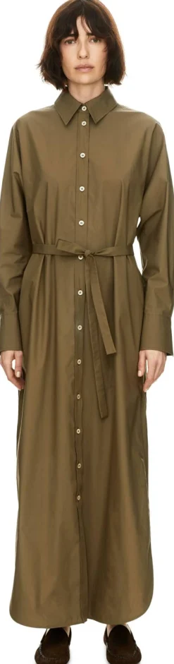Maxikleid 'The Long Shirt' Khaki