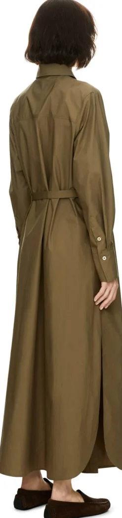 Maxikleid 'The Long Shirt' Khaki