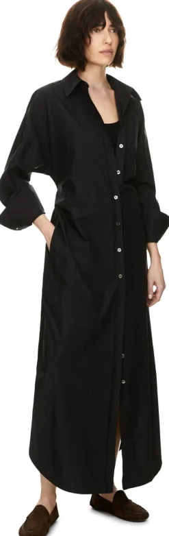 Maxikleid 'The Long Shirt' Schwarz