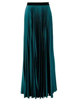 Maxirock aus Voile Satin Cypress Green