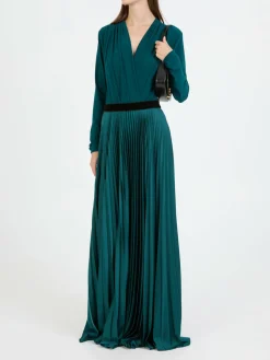 Maxirock aus Voile Satin Cypress Green