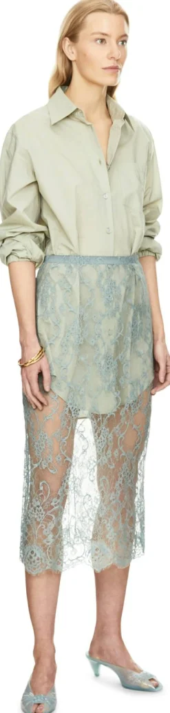 Mehrlagiges Hemdkleid Hellblau