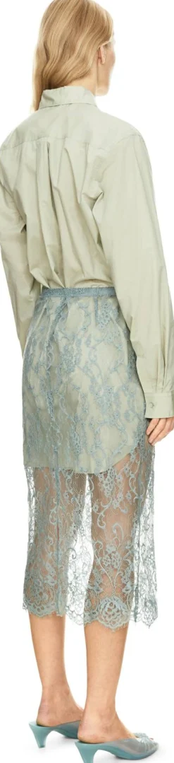 Mehrlagiges Hemdkleid Hellblau