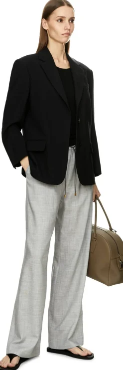 Melierte Cashmere-Hose Grau