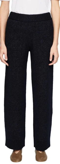 Melierte Cashmere-Seidenhose 'Evania' Navy