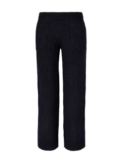 Melierte Cashmere-Seidenhose 'Evania' Navy