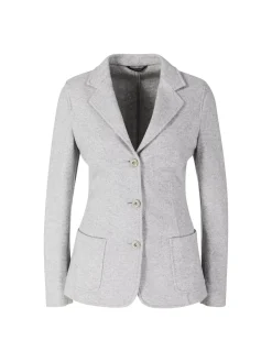Melierter Cashmere-Seidenblazer 'Single' in Grau