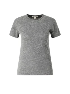 Meliertes T-Shirt 'Lana' Grau