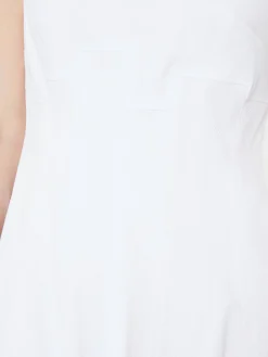 Midikleid aus Cotton Waffle Piqué Weiß