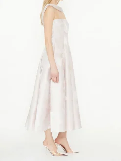 Midikleid aus Lisianthus Jacquard Marble