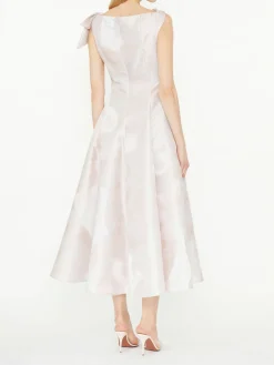 Midikleid aus Lisianthus Jacquard Marble