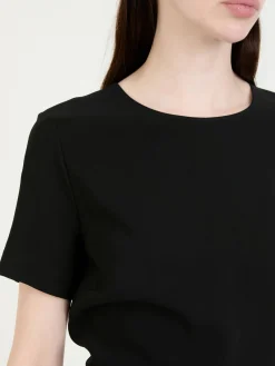 Midikleid aus waldfreundlicher Viskose Schwarz