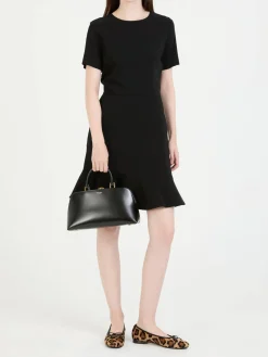 Midikleid aus waldfreundlicher Viskose Schwarz