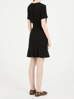 Midikleid aus waldfreundlicher Viskose Schwarz
