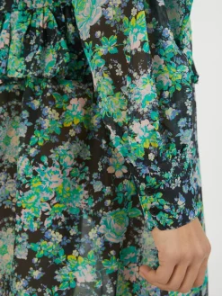 Midikleid 'Blondie' Grün/Blau